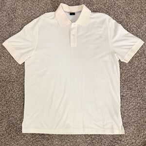 Boss Men's Off-White Pima Cotton Short Sleeve Polo Shirt Mens XL Regular Fit